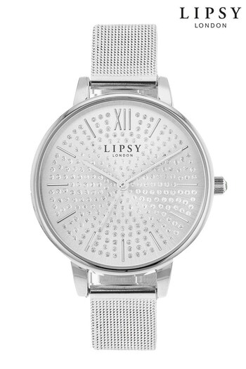 Lipsy Silver Gem Face Watch (P88613) | £45