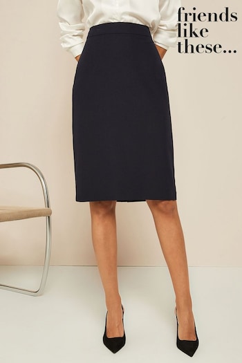 Friends Like These Navy Tailored Pencil Skirt (P88628) | £27
