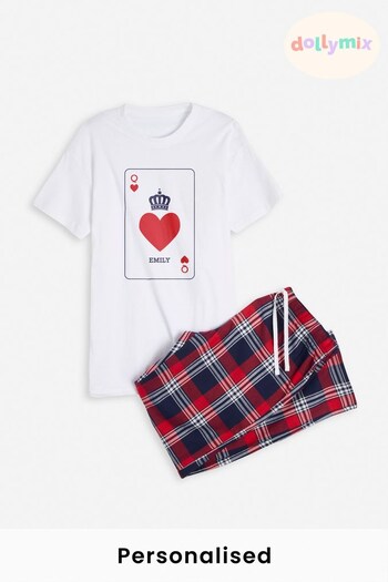 Personalised Ladies Queen Pyjamas by Dollymix (P88661) | £30