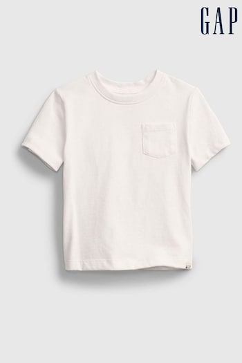 Gap White Pocket Short Sleeve Crew Neck T-Shirt (P89268) | £6