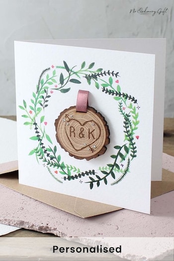 Personalised Engraved Tree Slice Anniversary Card by No Ordinary Gift (P89532) | £10