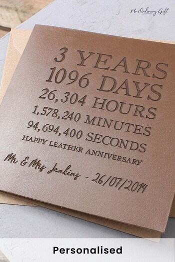 Personalised Leather Time Card by No Ordinary Gift (P89539) | £15