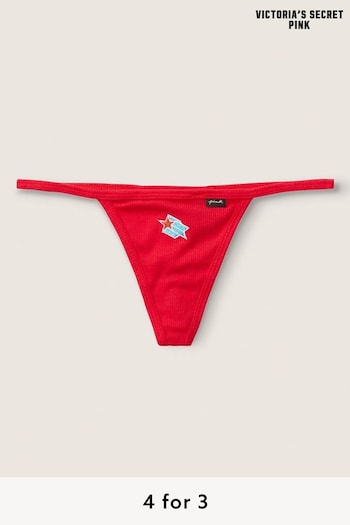 Victoria's Secret PINK Pepper Red G String Cotton Knickers (P89655) | £9