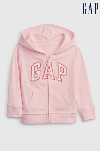Gap Pink Logo Zip Up Hoodie (P89899) | £24