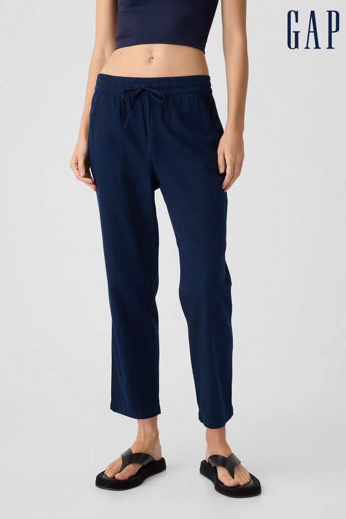 Buy Women s Blue Cropped Trousers Online Next UK