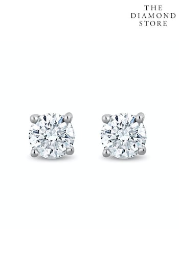 The Diamond Store Silver Lab Diamond Stud Earrings 0.15ct H/Si Quality in 925 (P89990) | £129