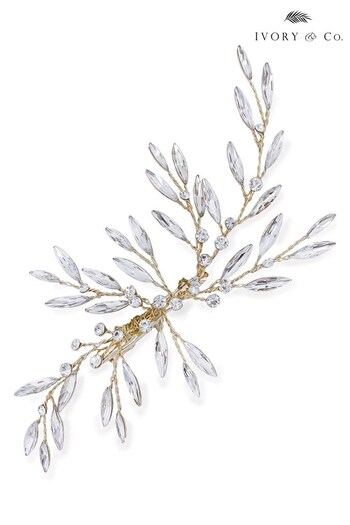 Ivory & Co Gold Wintersweet Sparkling Crystal Burst Clip (P90003) | £55