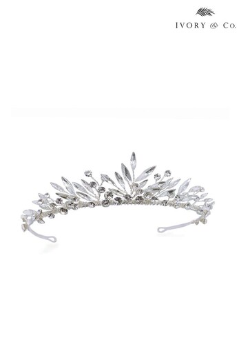 Ivory & Co Silver Ariella Silver Crystal Ice Queen Tiara (P90020) | £85