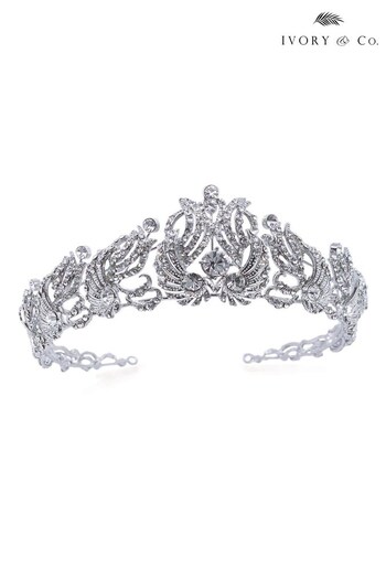 Ivory & Co Silver Queen Victoria Rhodium Crystal Heritage Tiara (P90022) | £190