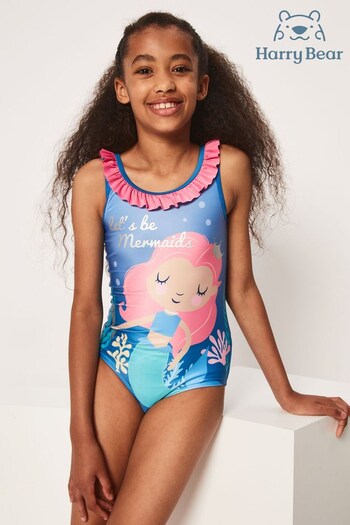 Harry Bear Blue Mermaid Girls Swimsuit (P90890) | £12
