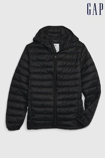 Gap Black Recycled Lightweight Puffer Jacket (P91077) | £45