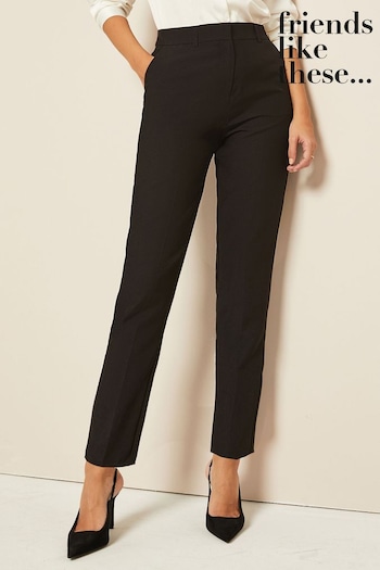 Friends Like These Black Tailored Ankle Grazer Trousers (P91186) | £27