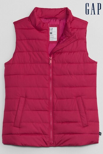 Gap Pink Cold Control Puffer Sleeveless Gilet (P91355) | £30