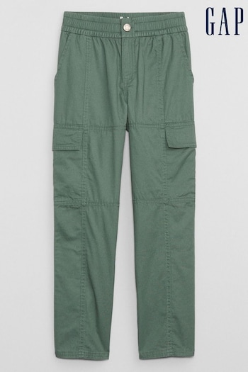 Gap Green Twill Cargo detachable-pouch Trousers with Washwell (P91364) | £25