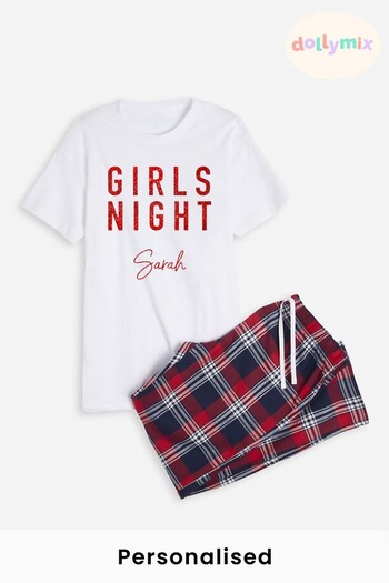 Personalised Ladies Girls Night Pyjamas by Dollymix (P91419) | £30