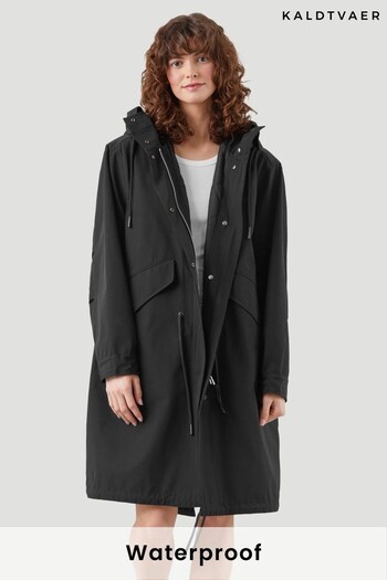 Kaldtvaer Black Hamar Wind and Water Resistant Knee Length Parka (P92408) | £120