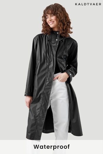 Kaldtvaer Black Torr Longline Waterproof Raincoat (P92412) | £130