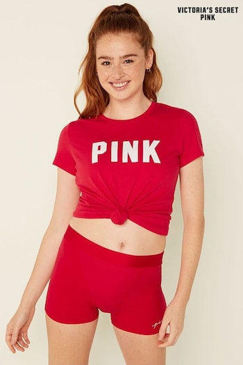 Victoria's Secret PINK Red Pepper with Graphic Red Short Period Pant Knickers (P93028) | £18