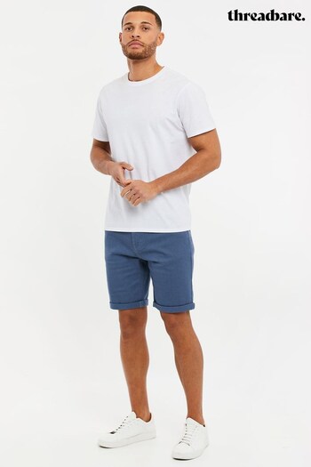 Threadbare Blue Cotton Chino Shorts (P93282) | £20