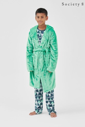 Society 8 Green Dressing Gown - Boys (P93408) | £25