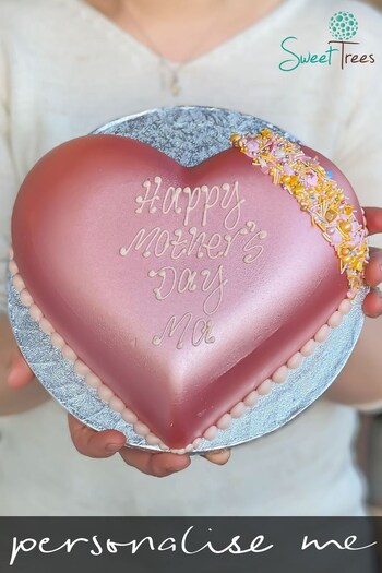 Personalised Large Pink Lustre Smash Heart by Sweet Trees (P93758) | £45