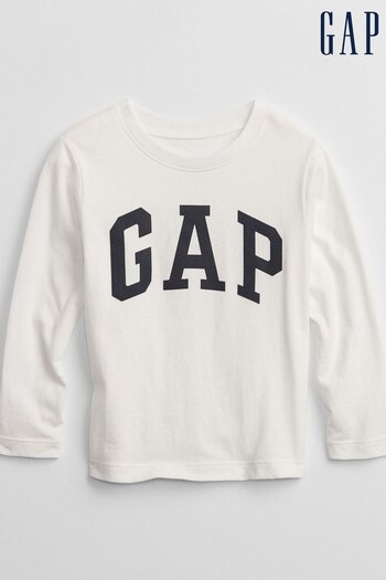 Gap White Logo Short Sleeve Crew Neck T-Shirt (P93920) | £8