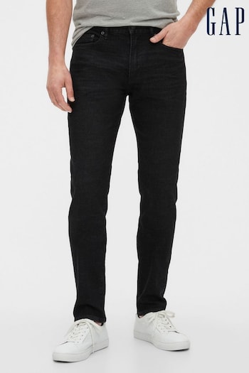 Gap Black Slim Fit Taper GapFlex Washwell Jeans Coated (P94444) | £45