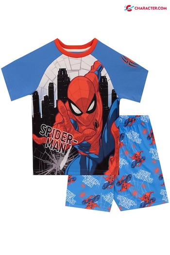 Character Blue Spiderman Short Pyjamas (P94780) | £12