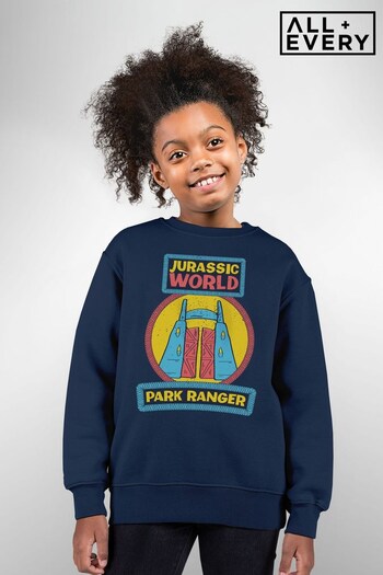 All + Every Navy Jurassic Park Entrance Park Ranger Kids Sweatshirt by All + Every (P95500) | £26