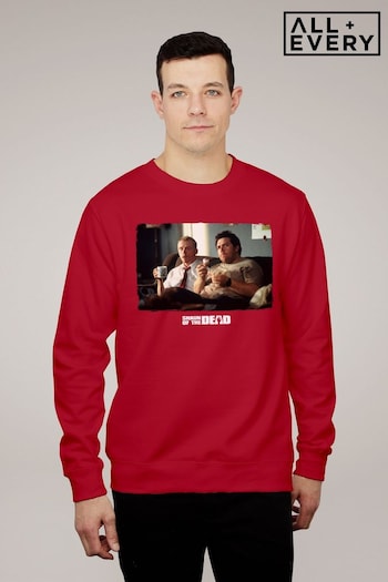 All + Every Cherry Red Shaun of the Dead Shaun And Ed Watching TV Men's Sweatshirt by All + Every (P95514) | £36