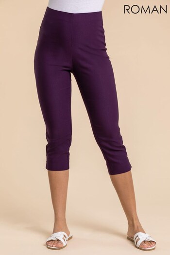 Roman Purple Cropped Stretch Trouser (P95639) | £26