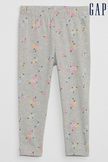 Gap Grey Floral Stretch Jersey Leggings (P96031) | £8