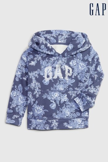 Gap Blue LoveShackFancy Toddler Floral Logo Hoodie (P96079) | £30