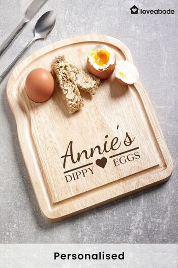 Personalised Dippy Egg and Heart Board by Loveabode (P96151) | £15