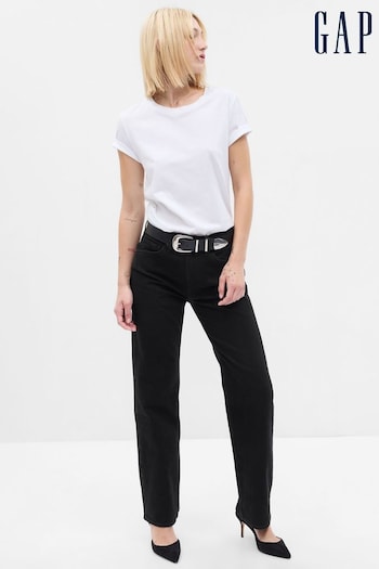 Gap Black High Waisted Organic Cotton 90s Loose Fit Washwell Jeans (P96389) | £55