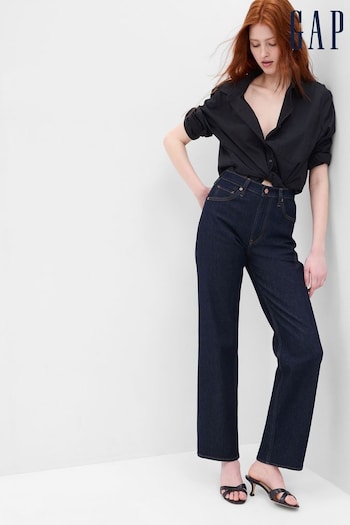 Gap Blue High Waisted Organic Cotton 90s Loose Fit Washwell Jeans (P96391) | £55