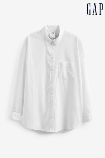 Gap White Poplin Oversized Shirt (P96519) | £22