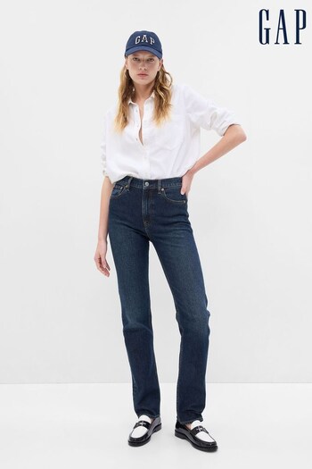 Gap Blue High Waisted 90's Straight Jeans with Washwell (P96636) | £50