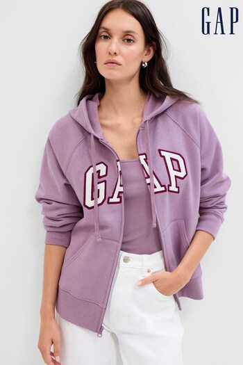 Gap Purple Logo Zip Up Hoodie (P96771) | £45