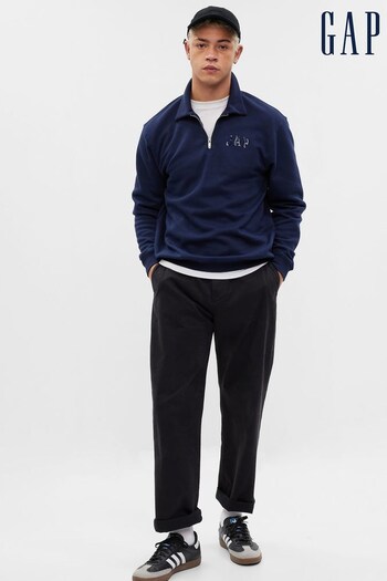Gap Navy/Blue Mini Arch Logo Half-Zip Up Long Sleeve Sweatshirt (P96927) | £45