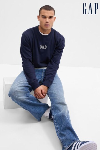 Gap Blue Logo Crew Neck Long Sleeve Sweatshirt (P96940) | £35