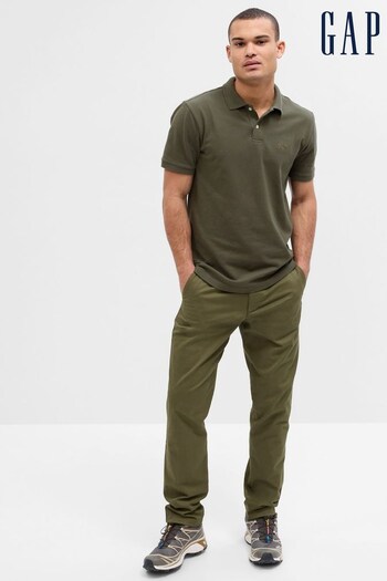 Gap Khaki Green Essential Chinos in Slim Fit with Washwell (P96959) | £40