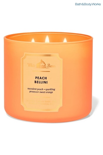 Bath & Body Works Peach Bellini 3 Wick Candle 14.5 oz / 411 g (P97015) | £29.50