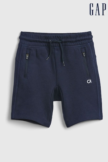 Gap Navy Blue Pull On Zip Pocket Jogger Shorts mia (P97492) | £10