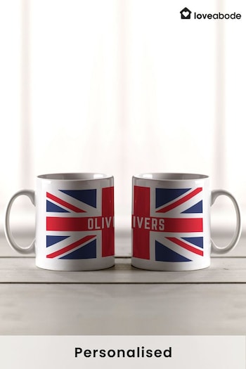 Personalised Union Jack Mug by Loveabode (P97890) | £12