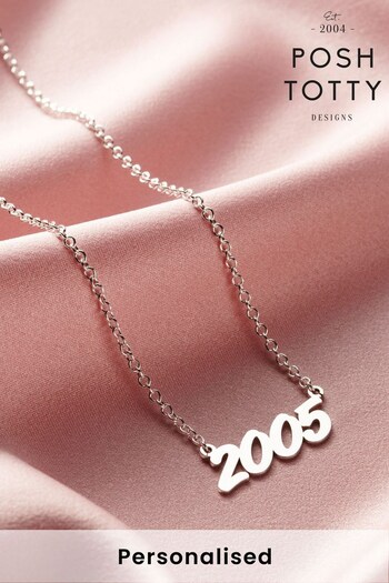 Personalised Birth Year Necklace by Posh Totty (P98149) | £63