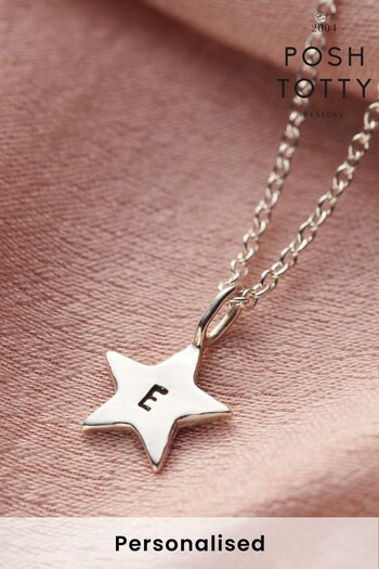 Personalised Bright Star Necklace by Posh Totty (P98161) | £30