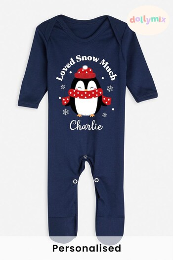 Personalised Christmas Penguin Babygrow by Dollymix (P98201) | £20.20