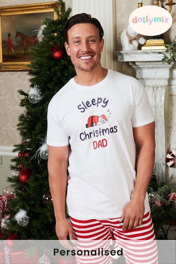 Personalised Sleepy Christmas Mens Pyjamas by Dollymix (P98206) | £30