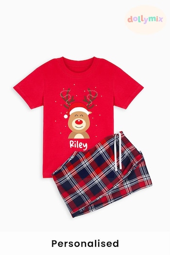 Personalised Christmas Reindeer Toddler Pyjamas by Dollymix (P98277) | £30